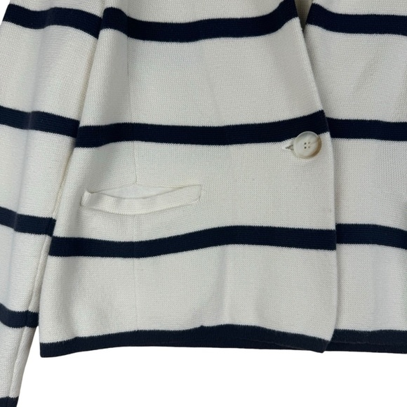 LOFT Women’s Navy Striped Cardigan Size XL Button closure - Picture 2 of 9
